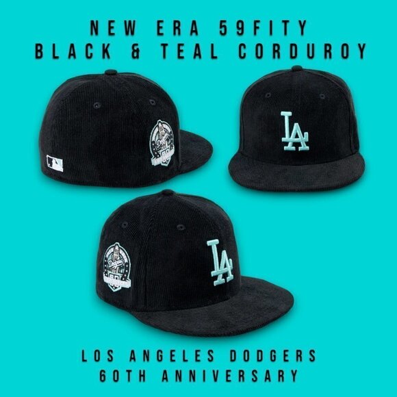 New Era Los Angeles Dodgers Corduroy 60th Anniv. 59FIFTY Fitted Hat Size 7 1/2